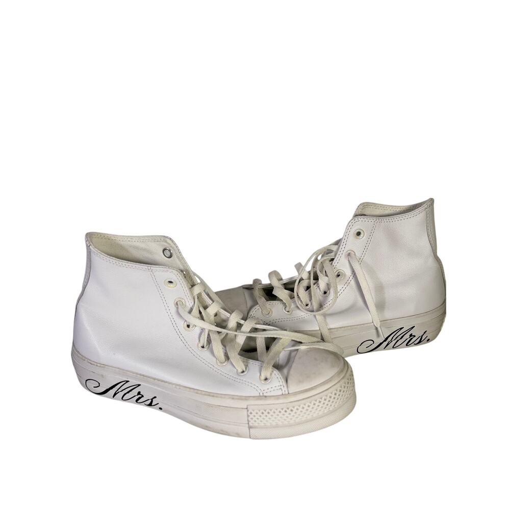 Converse Chuck Taylor All Star Lift Hi White Leather Women's US 8.5 Platform